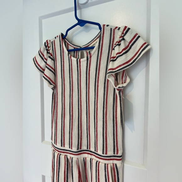 Tucker + Tate: Cotton Mix Striped Jumpsuit with Red and Blue Accents: Size 3 - Picture 2 of 6